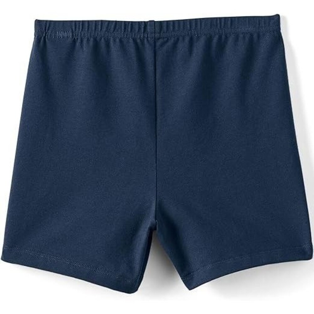 Lands' End Girls XL Tough Cotton Cartwheel Shorts Classic Navy Pull On Casual